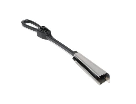 Uchwyt odciągowy 1kN do kabli płaskich (4x8 mm), metalowo-plastikowy, otwierany