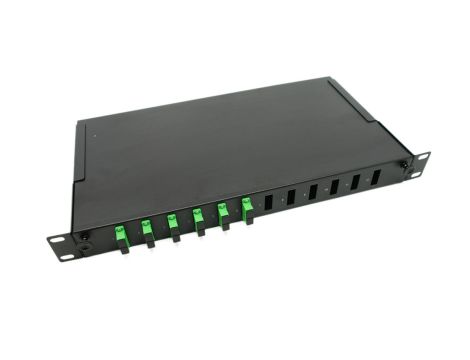Przełącznica światłowodowa 1U/19, 12xSC Duplex, wysuwana na rolkach, czarna