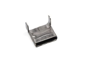 Zacisk/spinka do taśmy stalowej 10 mm, komplet 100 sztuk