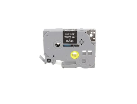 Taśma Tze-335 do drukarki Brother 12mm 8m czarna taśma biały nadruk