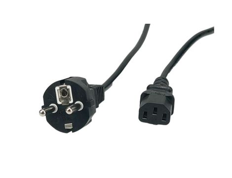 Przewód zasilający CEE7 IEC C13 - POSAC-C13EU30 czarny 3m