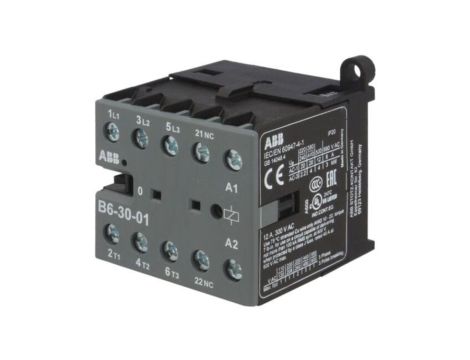 B6-30-01-01 Stycznik 3-biegunowy, NO x3, Styki pomocnicze: NC, 24VAC, 6A, B6