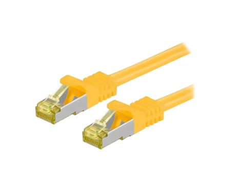 S/FTP7-CU-020YL Patch cord S/FTP 6a linka Cu LSZH żółty 2m 26AWG