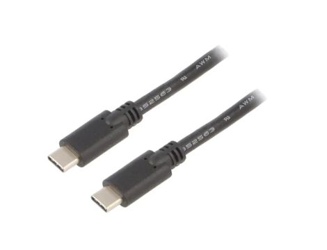 USB.C-PD60-2.0BK Kabel USB 3.1 USB C wtyk, z obu stron 2m czarny 5Gbps 60W
