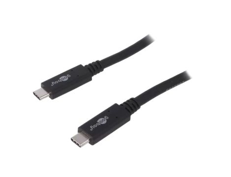 USB.C-C/G2-0.5BK Kabel USB 3.2 USB C wtyk, z obu stron 0,5m czarny 20Gbps 100W