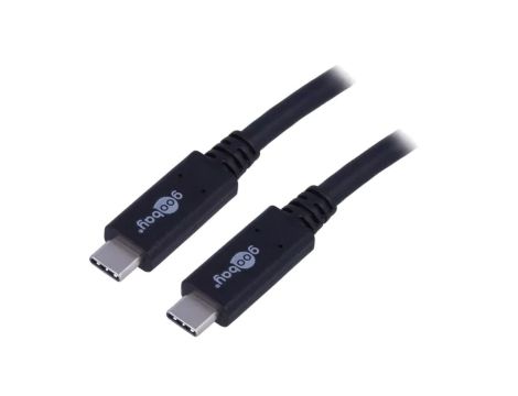 USB.C-PD100-1.0BK Kabel USB 3.2 USB C wtyk, z obu stron 1m czarny 20Gbps 100W