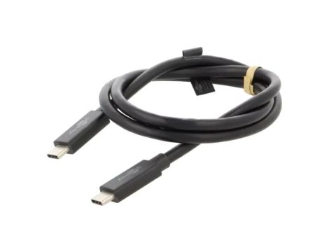 USBC-4.0G3-007BK Kabel USB 4.0 USB C wtyk, z obu stron 0,7m czarny 40bps 240W