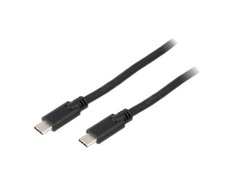 USB.C-PD60-0.5BK Kabel USB 3.2 USB C wtyk, z obu stron 0,5m czarny 5Gbps 60W