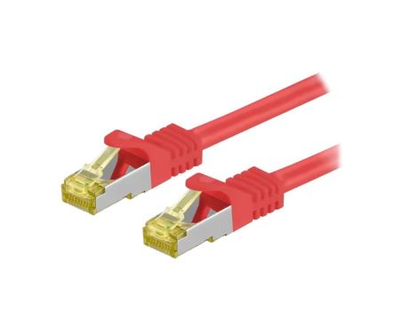 S/FTP7-CU-050RD Patch cord S/FTP 6a linka Cu LSZH czerwony 5m 26AWG