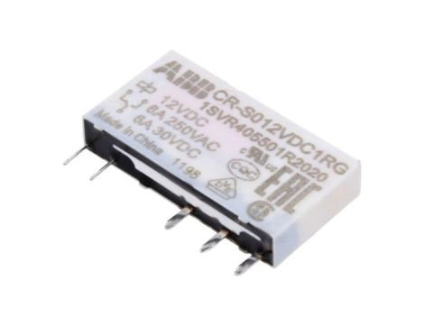 CR-S012VDC1RG Przekaźnik miniaturowy, SPDT, Napięcie Cewki: 12VDC, CR-S, podstawka,THT