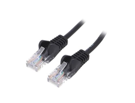U/UTP5-CCA-250BK Patch cord U/UTP 5e linka CCA PVC czarny 25m 27AWG