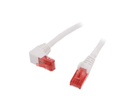 U/UTP6-90-100WH Patch cord U/UTP 6 linka CCA PVC biały 10m 25AWG