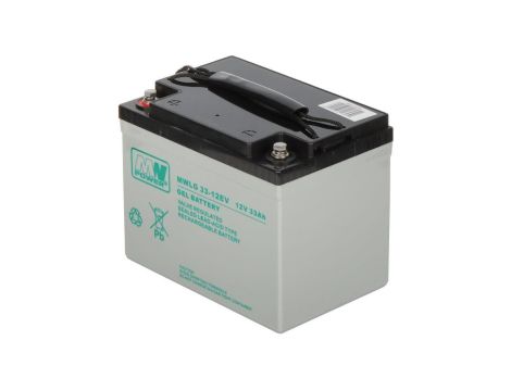 Akumulator VRLA żelowy 12V 33Ah (żywotność 10-12lat) MWLG 33-12EV M6