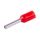 Końcówka tulejkowa izlowana 1 x 8 czerwona 100szt KR010008
