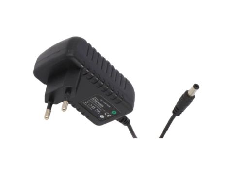 POSB24050A Zasilacz adapter czarny 12W 24V/0.5A gniazdo AC:CEE7/16. wtyk DC:2.1/5.5(+)