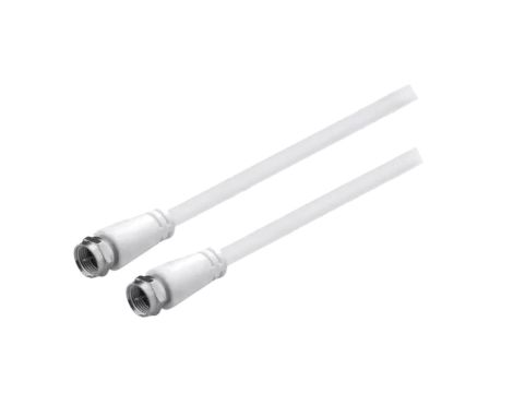 A+/SAT-M/M-1000-WH Kabel 10m F wtyk, z obu stron PVC klasa ekranowania A+ biały