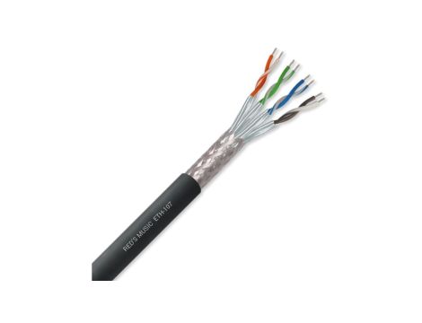 Kabel teleinformatyczny mobilny S/FTP 4x2x26/7AWG cat.7 - ETH-107 /100m/
