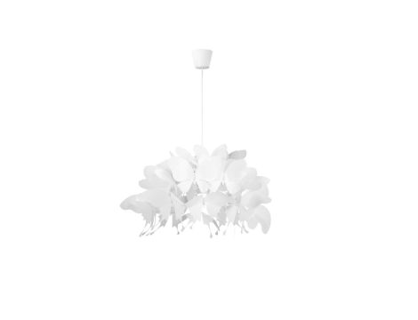 Lampa wisząca z rodziny Farfalla z białym designerskim kloszem motyle LP-3439/1P WHITE Light Prestige