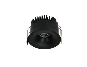 Oczko podtynkowe okrągłe Zyra czarne LED CCT o zakresie barw 3000K/4000K/6000K LP-1606/1RS BK Light Prestige