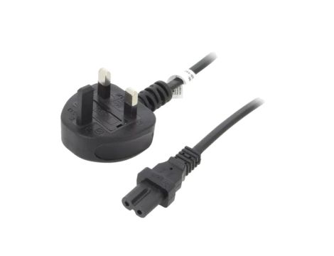 SN37-3/07/1.5BK Kabel BS 1363 (G) wtyk, IEC C7 żeński PVC 1,5m czarny 2,5A