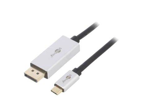 USBC-DP-2M Adapter DisplayPort 1.4, HDCP 2.2 DisplayPort wtyk, USB C wtyk