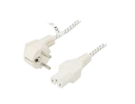 SN41-3/07/2BW Kabel 3x0,75mm2 CEE 7/7 (E/F) wtyk kątowy, IEC C15 żeński