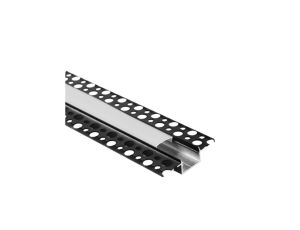 Profil GPS02 podtynkowy czarny + klosz mleczny 2m