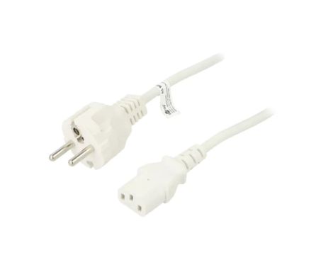 SN316-3/10/5WH Kabel CEE 7/7 (E/F) wtyk, IEC C13 żeński PVC 5m biały 10A