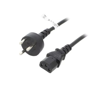 SN42-3/07/2BK Kabel DE2-13R (K) wtyk, IEC C13 żeński PVC 2m czarny 10A 250V