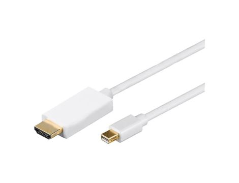 MC.2210.1112.010WH Kabel DisplayPort 1.1 HDMI wtyk, mini DisplayPort wtyk PVC 1m