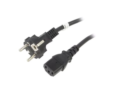 SN316-3/10/3BK Kabel CEE 7/7 (E/F) wtyk, IEC C13 żeński PVC 3m czarny 10A