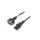 SN43-3/07/2BK Kabel DE1-13P (K) wtyk, IEC C13 żeński PVC 2m czarny 10A 250V