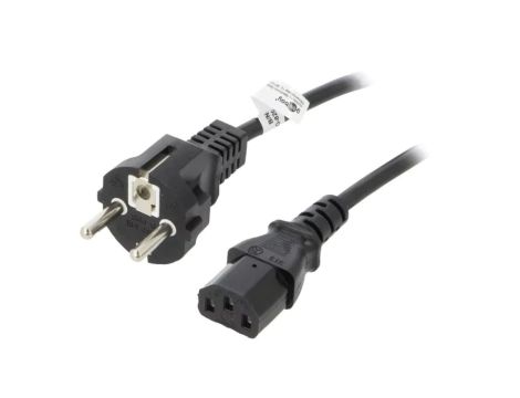 SN316-3/07/1.5BK Kabel CEE 7/7 (E/F) wtyk, IEC C13 żeński PVC 1,5m czarny 10A