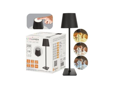 Lampka stołowa TL-06 LED 3W BLACK