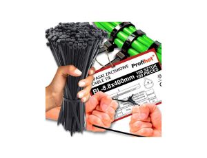 OPASKA KABLOWA zaciskowa CZARNA UV 8.8x400 100 szt