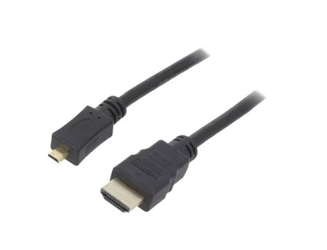 HDMI.HE320.010 Kabel HDMI 2.0 HDMI wtyk,micro HDMI wtyk PVC Dł: 1m czarny