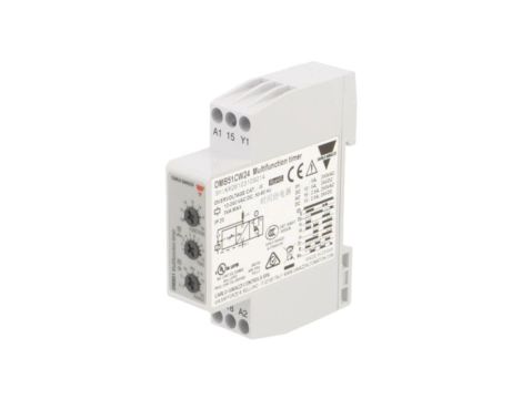 DMB51CW24 Przekaźnik czasowy, 0,1s100h, SPDT, 250VAC/8A,24VDC/5A, Szczelność: IP20