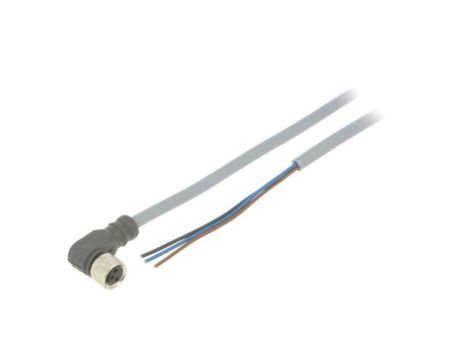 CONE53NF-A2 Przewód przyłączeniowy, PIN: 3, kątowe, 2m, M8, 60VAC, 4A, Żyły: 3