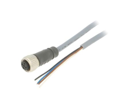 CONE14NF-S2 Przewód przyłączeniowy, PIN: 4, proste, 2m, M12, 250VAC, 4A, Żyły: 4