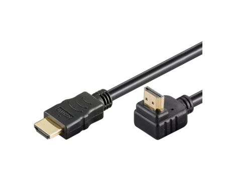 HDMI.HE060.050 Kabel HDMI 1.4 HDMI wtyk,HDMI wtyk 90 5m czarny