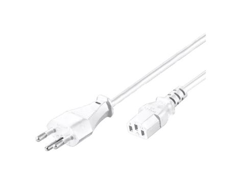 SN315-3/07/2.0WH Kabel IEC C13 żeński,SEV-1011 (J) wtyk PVC 2m biały 10A 250V