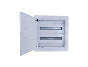 Rozdzielnica podtynkowa metalowa 2x18 modułów IP30 (400V AC) 435x415x130mm drzwi pełne Doktorvolt