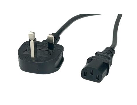 Przewód zasilający UK30 IEC C13 - POSAC-C13-10/UK30 czarny, 3m