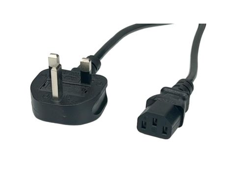 Przewód zasilający UK IEC C13 - POSAC-C13-5/UK18 czarny 1.8m