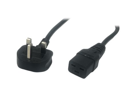 Przewód zasilający AC-UK IEC C19 - POSAC-C19-13/UK18 czarny 1,8m