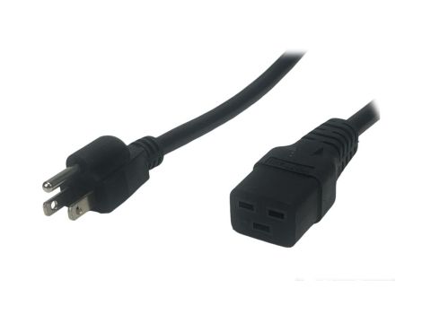 Przewód zasilający AC-US IEC C19 15A - POSAC-C19-15/US18 czarny 1.8m