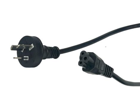 Przewód zasilający Australia AC-AUS IEC C5 2,5A - POSAC-C5AS/NZS18 czarny 1,8m