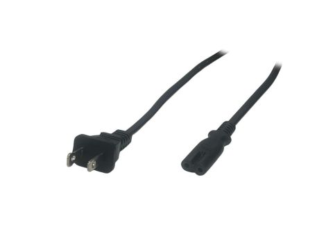 Przewód zasilający USA IEC C7 10A - POSAC-C7-10A/US18 czarny 1,8m