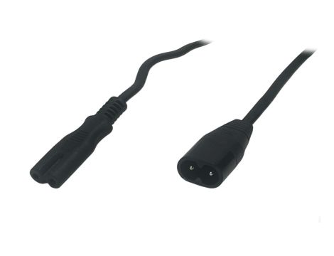 Przedłużacz kabli ze złączem gniazdo C8 i wtyk C7 (radiowe/ grundig / ósemka) - POSAC-C7C8BK20 czarny 2m