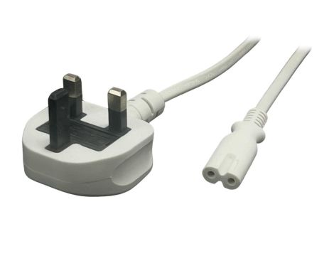 Przewód zasilający Wielka Brytania AC-UK IEC C7 - POSAC-C7UK30WH biały 3m